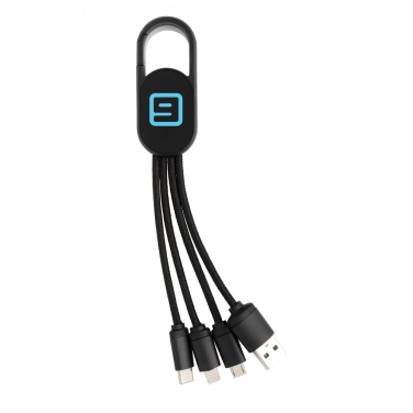 Logotrade corporate gifts photo of: 4-in-1 cable with carabiner clip