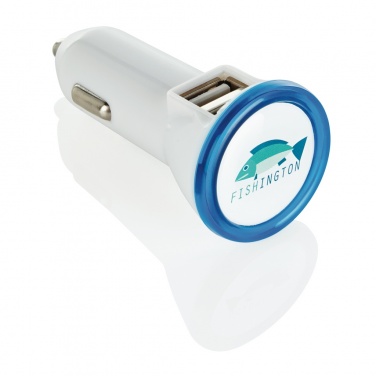 Logo trade business gifts image of: Powerful dual port car charger