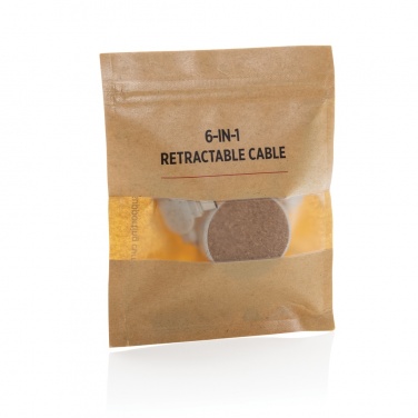 Logotrade advertising product image of: Cork and Wheat 6-in-1 retractable cable