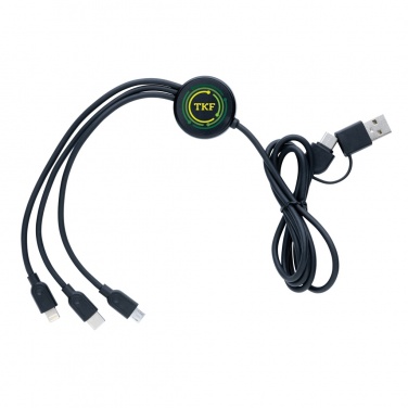 Logo trade corporate gifts image of: RCS recycled TPE and recycled plastic 6-in-1 cable