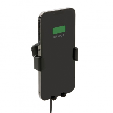 Logotrade corporate gift picture of: RCS recycled plastic 10W wireless charging car holder