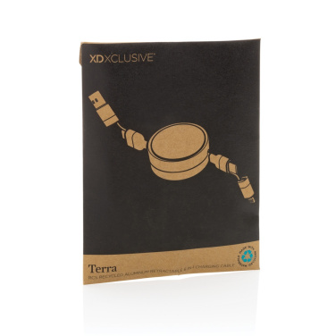 Logotrade advertising product picture of: Terra RCS recycled aluminium retractable 6 in 1 cable