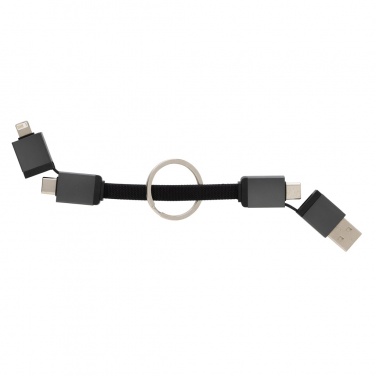 Logotrade advertising product picture of: Terra recycled aluminum 4 in 1 60W fast charging cable