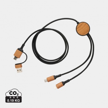 Logotrade corporate gift picture of: Ohio RCS certified recycled plastic 6-in-1 cable
