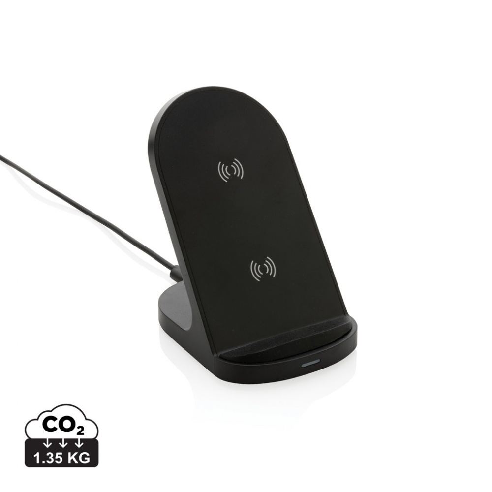 Logotrade corporate gifts photo of: RCS recycled plastic double coil wireless stand 15W