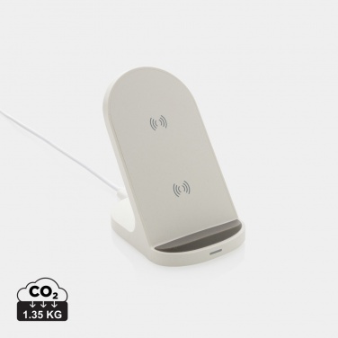 Logo trade promotional merchandise image of: RCS recycled plastic double coil wireless stand 15W