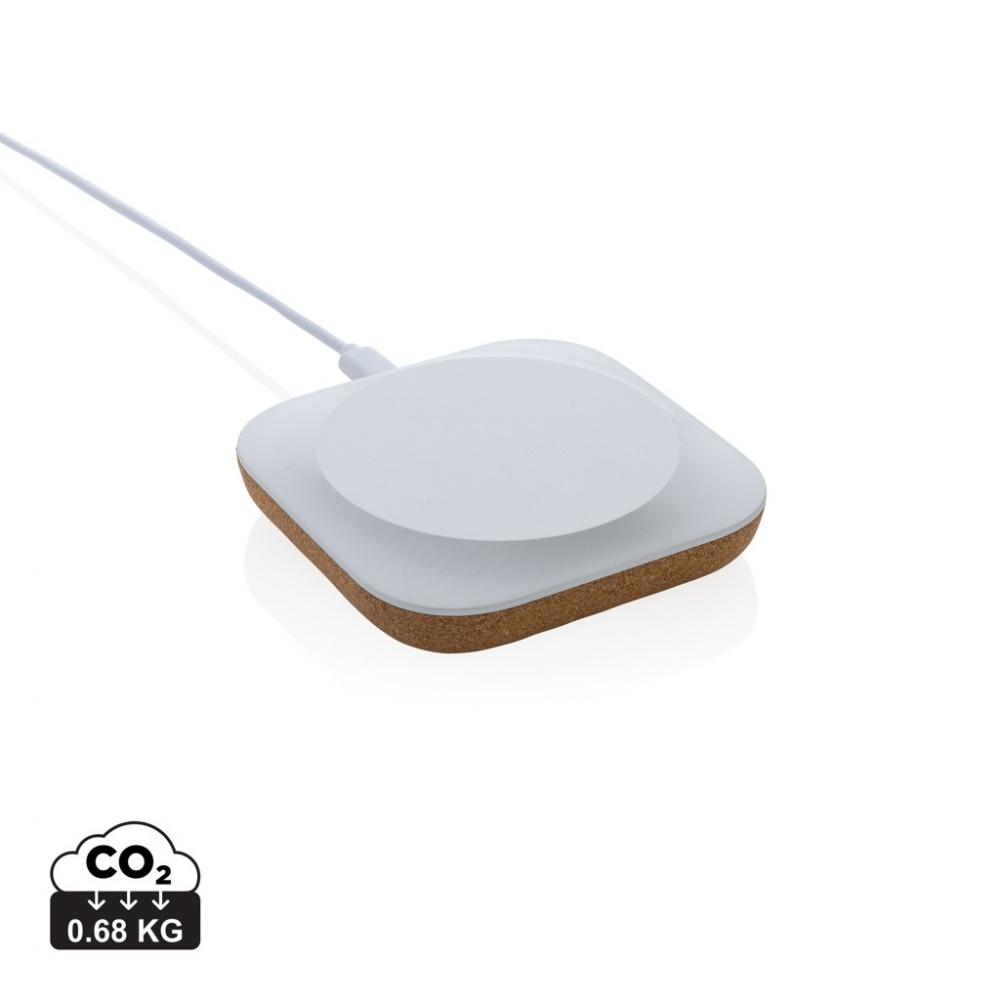 Logotrade corporate gift image of: Oregon RCS recycled plastic and cork 10W wireless