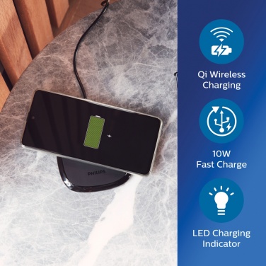 Logo trade promotional giveaways picture of: Philips 10W Qi wireless charger