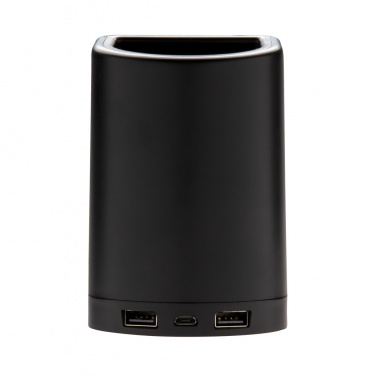 Logo trade business gifts image of: Light up logo 5W wireless charging pen holder