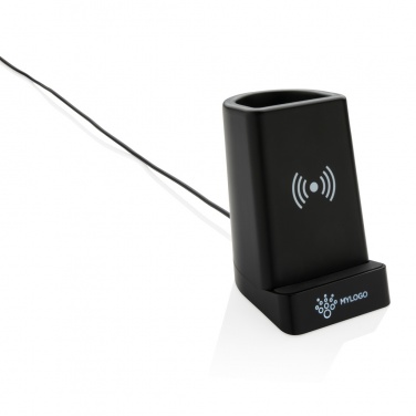 Logotrade promotional giveaway picture of: Light up logo 5W wireless charging pen holder