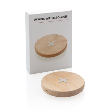 Logo trade promotional products picture of: 5W wood wireless charger