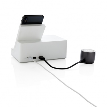 Logo trade promotional giveaways image of: Ontario 5W wireless charger with speaker