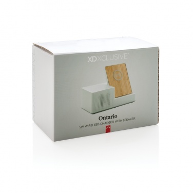 Logo trade promotional products picture of: Ontario 5W wireless charger with speaker