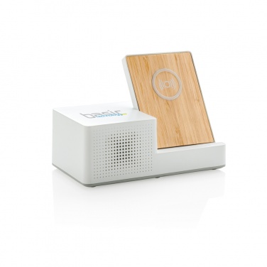Logotrade promotional gift image of: Ontario 5W wireless charger with speaker