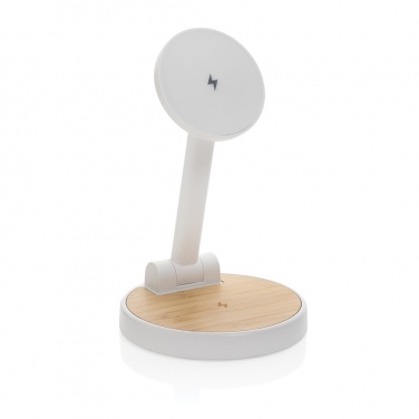 Logotrade promotional products photo of: Ontario RCS rplastic 15W magnetic charging 2 in 1 stand
