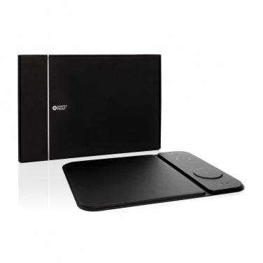 Logotrade promotional merchandise image of: Swiss peak RCS recycled PU 15W 3 in 1 charging mousepad