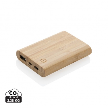 Logotrade promotional giveaway picture of: Bamboo 5.000 mAh powerbank
