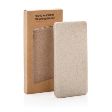 Logotrade promotional gift picture of: 10.000 mah wheat straw powerbank