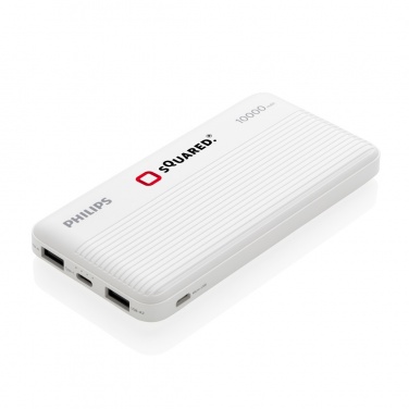 Logo trade promotional giveaways picture of: Philips 10.000 mAh slim powerbank