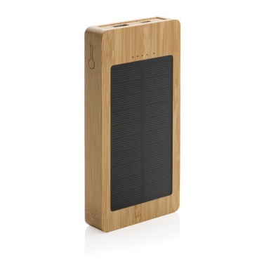 Logotrade promotional item image of: Sunwick 10.000 mAh Bamboo solar powerbank