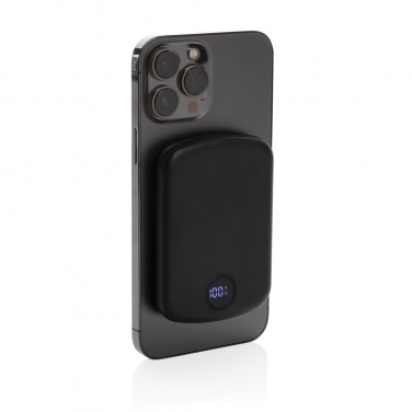 Logo trade advertising products image of: MagBoost RCS recycled plastic 5000 mah magnetic powerbank
