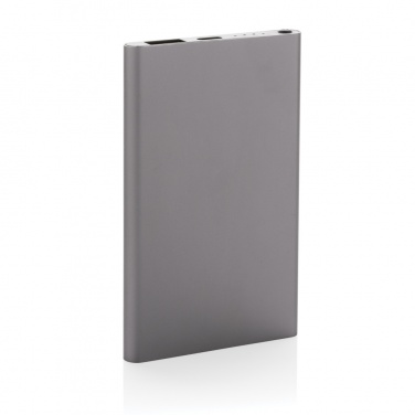Logo trade corporate gifts picture of: RCS recycled plastic/aluminum 4000 mah powerbank with type C