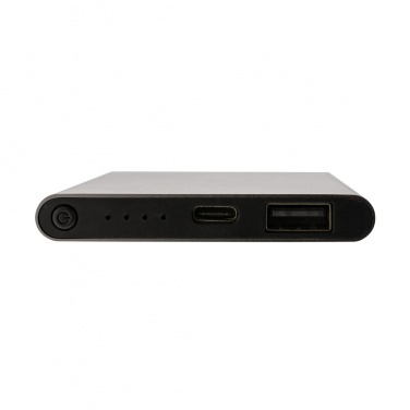 Logotrade corporate gift image of: RCS recycled plastic/aluminum 4000 mah powerbank with type C