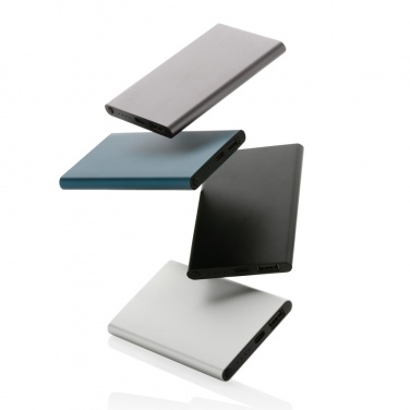 Logo trade corporate gifts image of: RCS recycled plastic/aluminum 4000 mah powerbank with type C