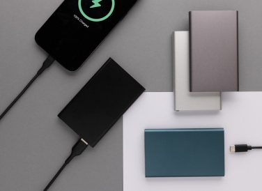 Logotrade promotional items photo of: RCS recycled plastic/aluminum 4000 mah powerbank with type C