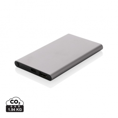Logotrade promotional merchandise photo of: RCS recycled plastic/aluminum 4000 mah powerbank with type C