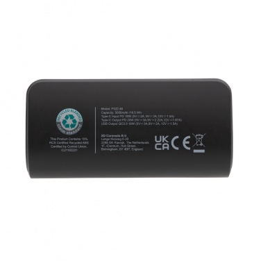 Logotrade promotional product picture of: FlashCharge RCS rplastic 5000 mah fast charge powerbank