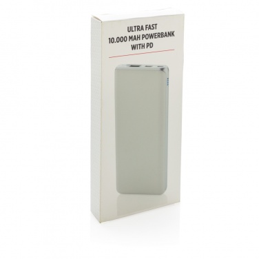 Logo trade promotional merchandise photo of: Ultra fast 10.000 mAh powerbank with PD