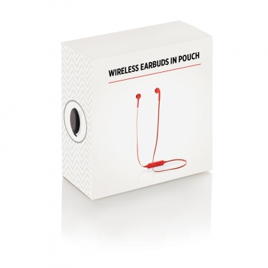 Logo trade promotional merchandise picture of: Wireless earbuds in pouch