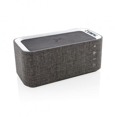 Logo trade promotional giveaways picture of: Vogue wireless charging speaker