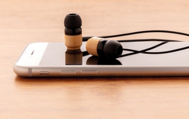 Logo trade corporate gift photo of: Bamboo wireless earbuds
