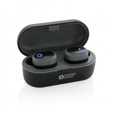 Logo trade business gifts image of: Swiss peak TWS earbuds
