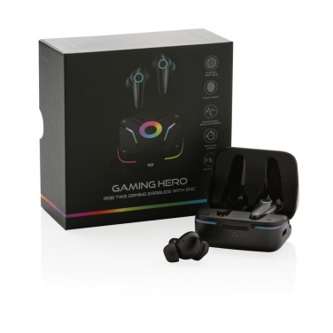 Logo trade advertising products picture of: RGB gaming earbuds with ENC