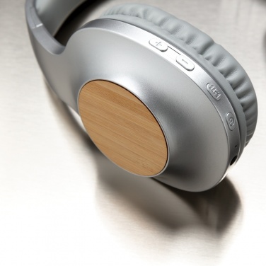 Logo trade promotional merchandise photo of: Dakota Bamboo wireless headphone