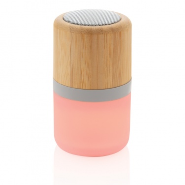Logotrade corporate gift image of: Bamboo colour changing 3W speaker light