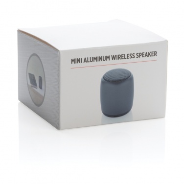 Logo trade promotional items picture of: Mini aluminium wireless speaker