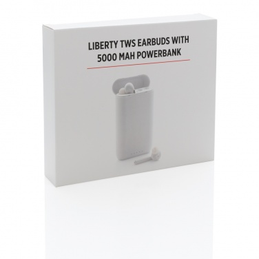 Logotrade promotional gift picture of: Liberty TWS earbuds with 5.000 mAh powerbank