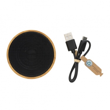 Logotrade corporate gift picture of: RCS recycled plastic and bamboo 3W wireless speaker