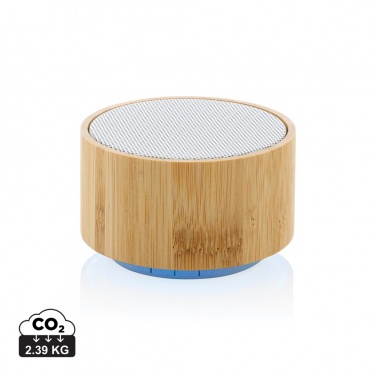 Logo trade promotional products image of: RCS recycled plastic and bamboo 3W wireless speaker