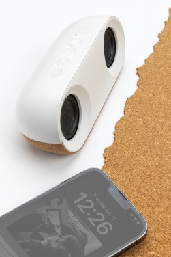 Logo trade promotional giveaways picture of: Oregon RCS recycled plastic and cork 10W speaker