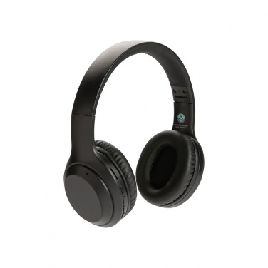 Logo trade business gifts image of: RCS standard recycled plastic headphone