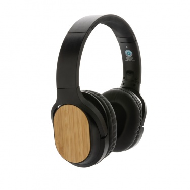 Logo trade advertising products image of: RCS and bamboo Elite Foldable wireless headphone