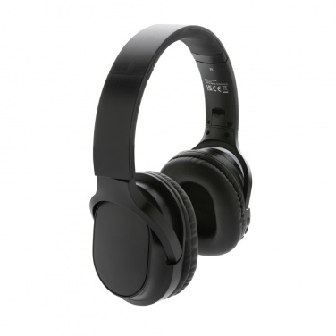 Logo trade promotional gifts picture of: RCS recycled plastic Elite Foldable wireless headphone