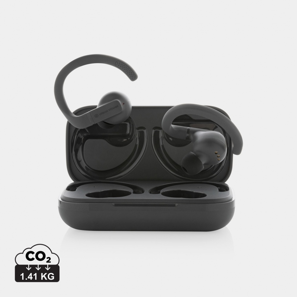 Logo trade promotional giveaways picture of: Urban Vitamin Pacifica RCS rplastic earbuds