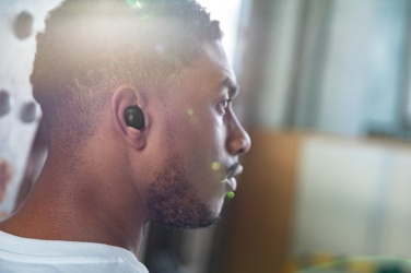 Logotrade promotional item image of: Urban Vitamin Palm Springs RCS rplastic ENC earbuds