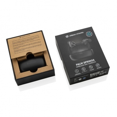 Logotrade promotional item image of: Urban Vitamin Palm Springs RCS rplastic ENC earbuds